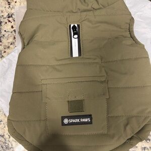 Spark Paws Olive Green Dog Jacket